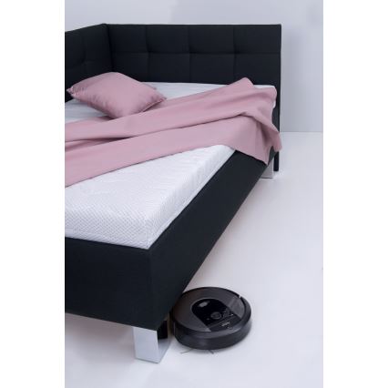 Тапицирано легло с матрак и пространство за съхранение MARIA PETITE 120x200 см антрацит