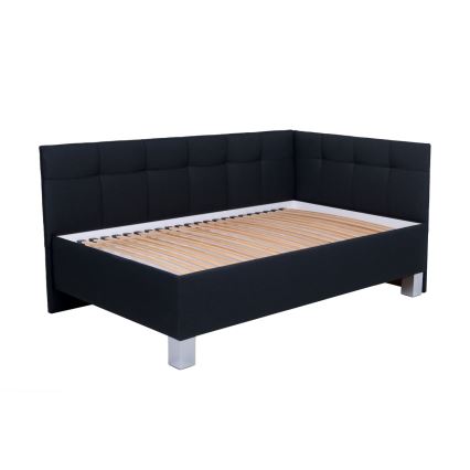 Тапицирано легло с матрак и пространство за съхранение MARIA PETITE 120x200 см антрацит