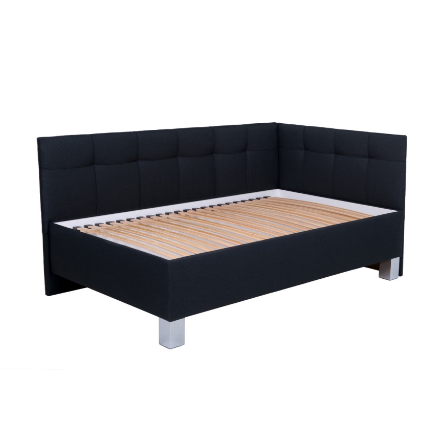 Тапицирано легло с матрак и пространство за съхранение MARIA PETITE 120x200 см антрацит