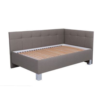 Тапицирано легло с матрак и пространство за съхранение MARIA PETITE 120x200 см таупе
