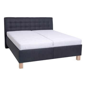 Тапицирано легло с матрак и пространство за съхранение VIOLET 160x200 см антрацит