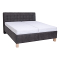 Тапицирано легло с матрак и пространство за съхранение VIOLET 160x200 см тъмносив