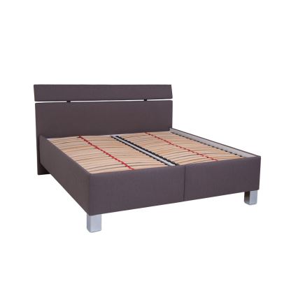 Тапицирано легло с място за съхранение без матрак ALIS 180x200 см кафяв