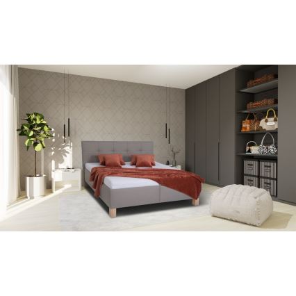 Тапицирано легло с място за съхранение без матрак MARIA 180x200 см таупе