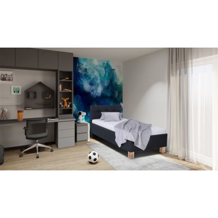 Тапицирано легло с място за съхранение без матрак MARIA ONE 90x200 см антрацит
