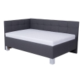 Тапицирано легло с място за съхранение без матрак MARIA PETITE 120x200 см сив
