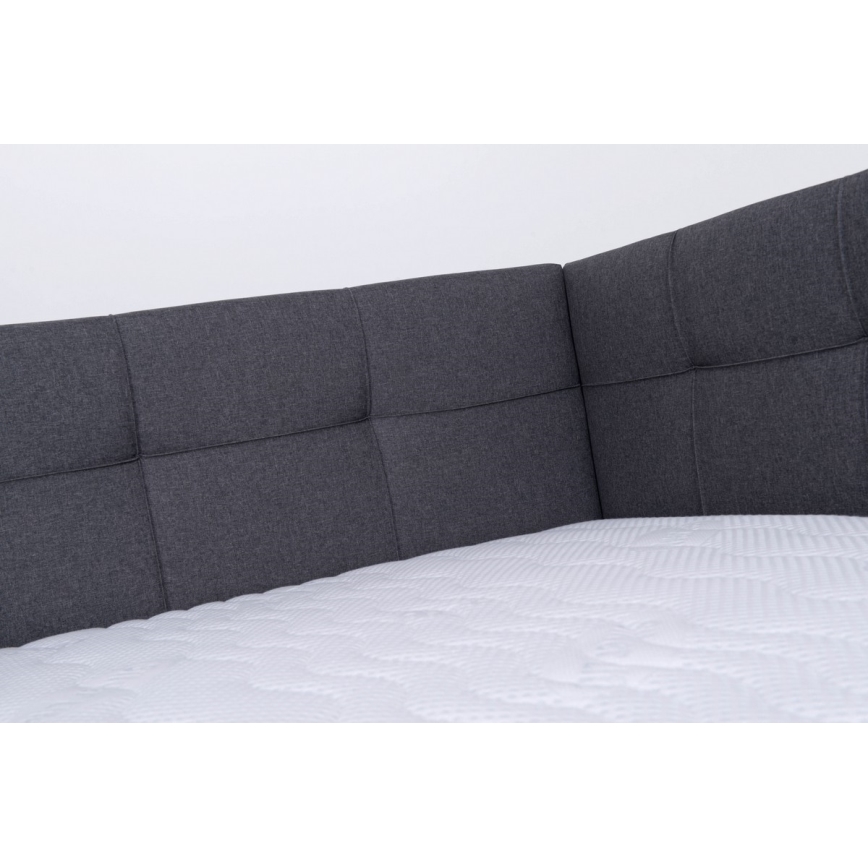 Тапицирано легло с място за съхранение без матрак MARIA PETITE 120x200 см сив