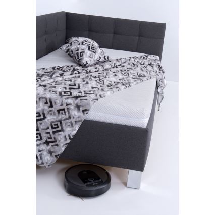 Тапицирано легло с място за съхранение без матрак MARIA PETITE 120x200 см сив