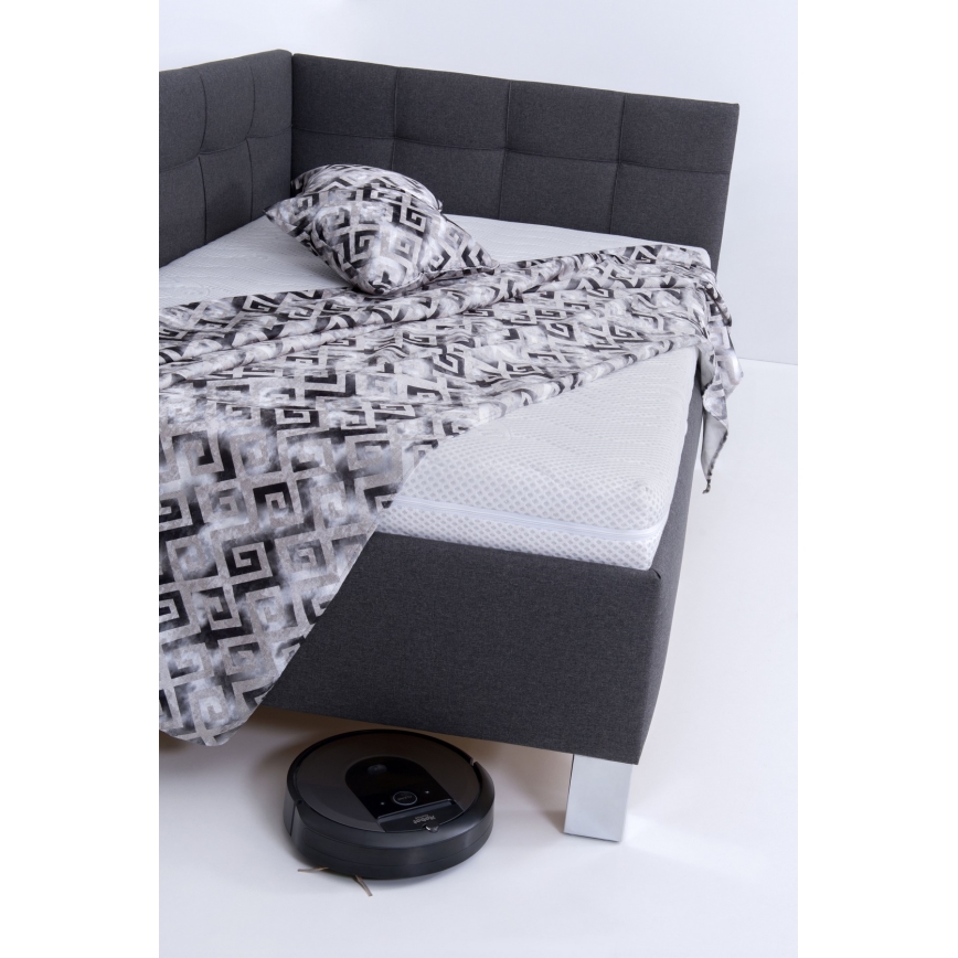 Тапицирано легло с място за съхранение без матрак MARIA PETITE 120x200 см сив