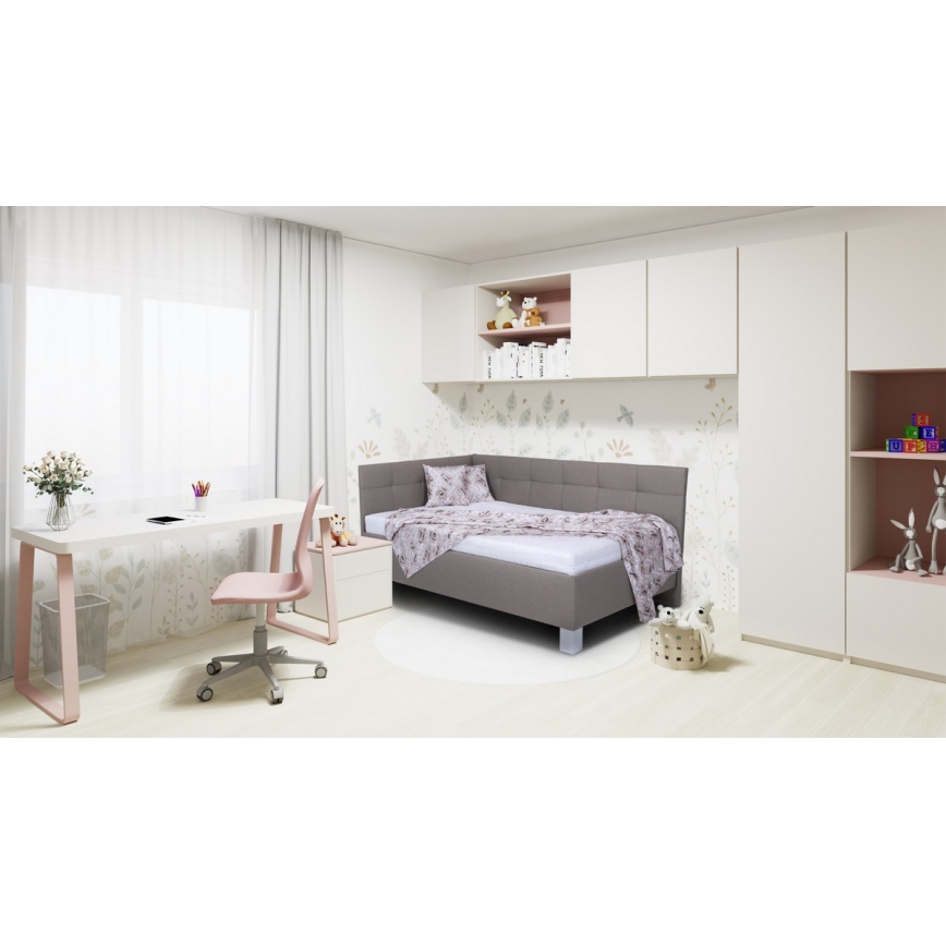 Тапицирано легло с място за съхранение без матрак MARIA PETITE 120x200 см таупе