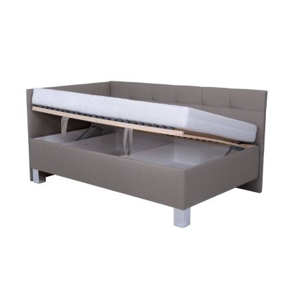 Тапицирано легло с място за съхранение без матрак MARIA PETITE 120x200 см таупе