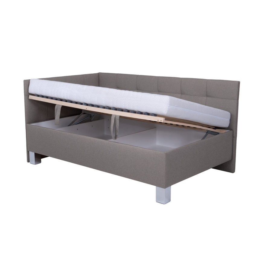 Тапицирано легло с място за съхранение без матрак MARIA PETITE 120x200 см таупе
