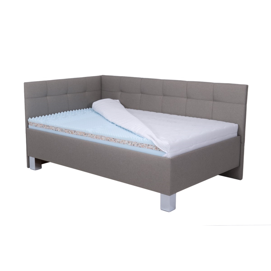 Тапицирано легло с място за съхранение без матрак MARIA PETITE 120x200 см таупе