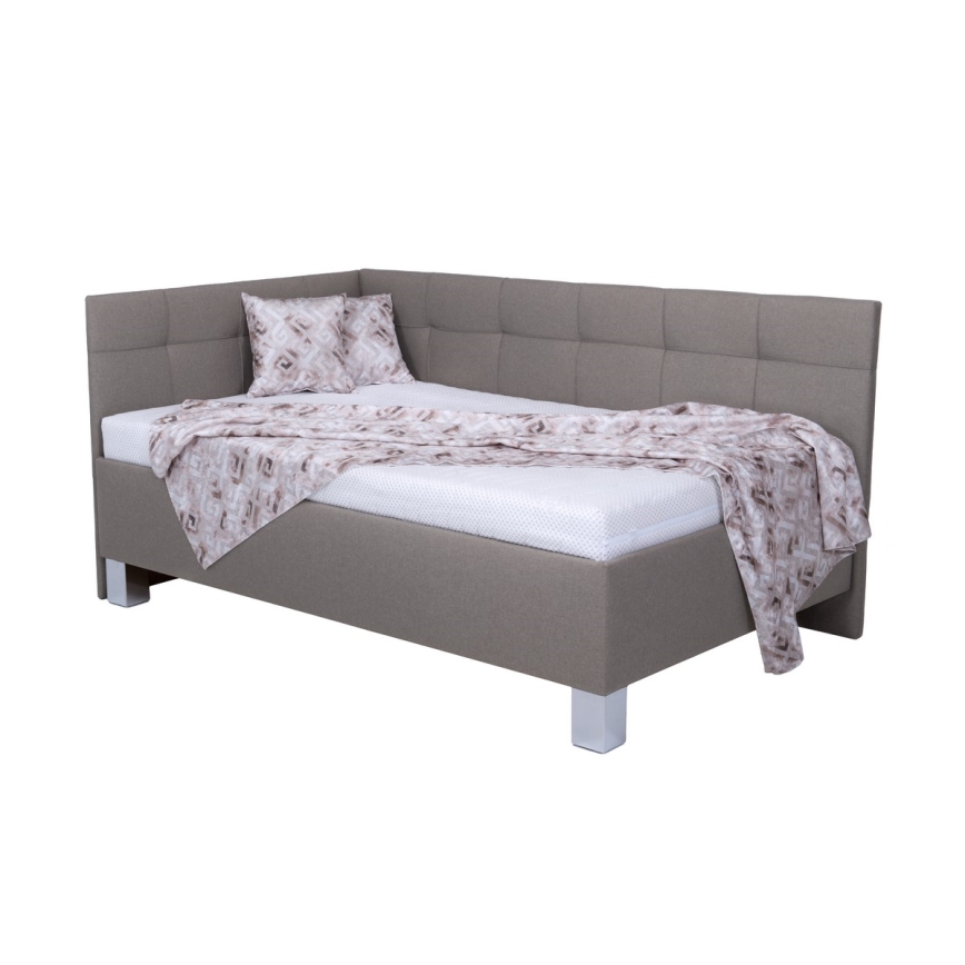 Тапицирано легло с място за съхранение без матрак MARIA PETITE 120x200 см таупе