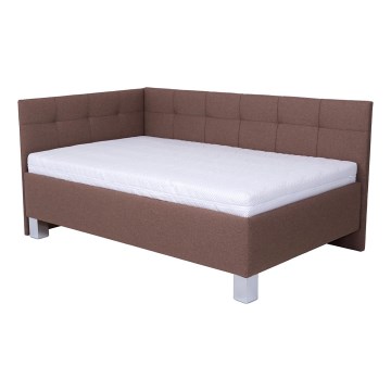 Тапицирано легло с място за съхранение без матрак MARIA PETITE 120x200 см кафяв
