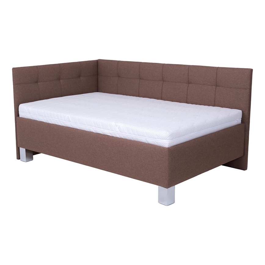 Тапицирано легло с място за съхранение без матрак MARIA PETITE 120x200 см кафяв