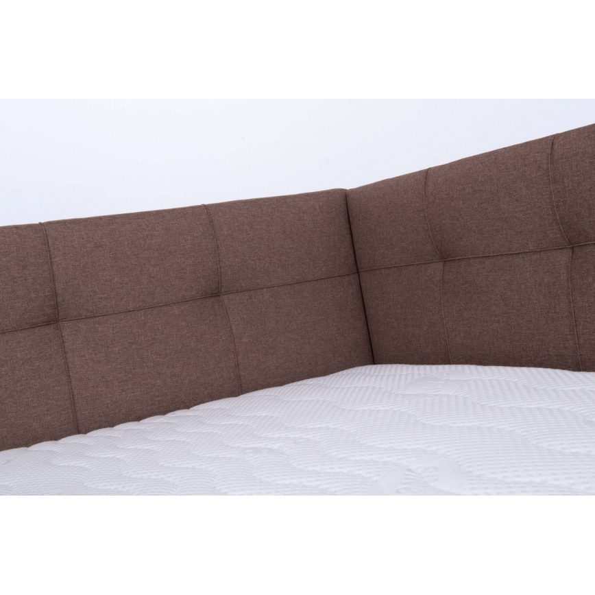 Тапицирано легло с място за съхранение без матрак MARIA PETITE 120x200 см кафяв