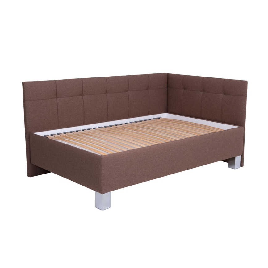 Тапицирано легло с място за съхранение без матрак MARIA PETITE 120x200 см кафяв
