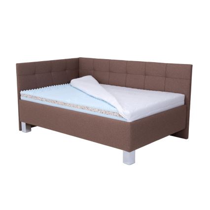 Тапицирано легло с място за съхранение без матрак MARIA PETITE 120x200 см кафяв
