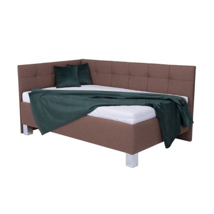 Тапицирано легло с място за съхранение без матрак MARIA PETITE 120x200 см кафяв