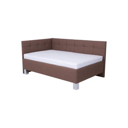 Тапицирано легло с място за съхранение, без матрак MARIA PETITE 120x200 см, кафяво