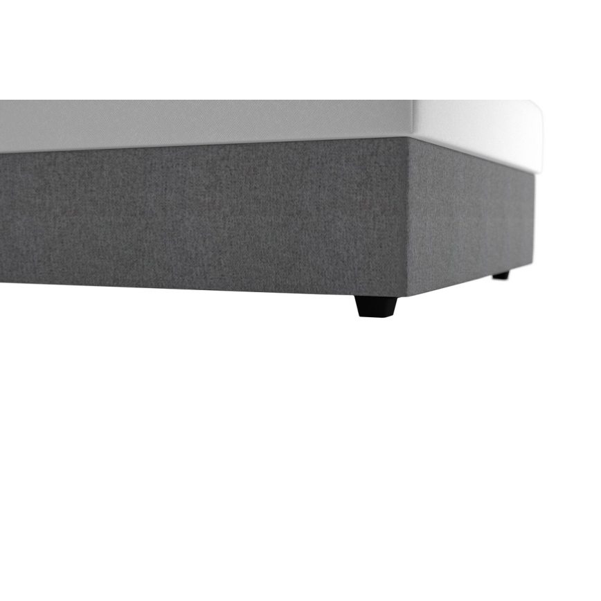 Тапицирано легло с място за съхранение и матрак DARIA 120x200 cm сиво