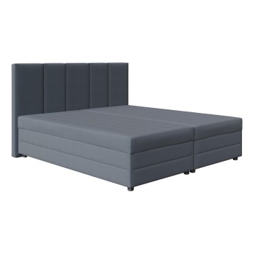 Тапицирано легло с пружинен матрак и ракла ISABEL 160x200 сиво