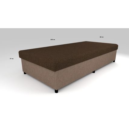 Тапицирано легло с ракла CORY 80x200 кафяво