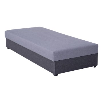 Тапицирано легло с ракла JACOB XL, товароносимост 130 кг, 90x200 см, сиво