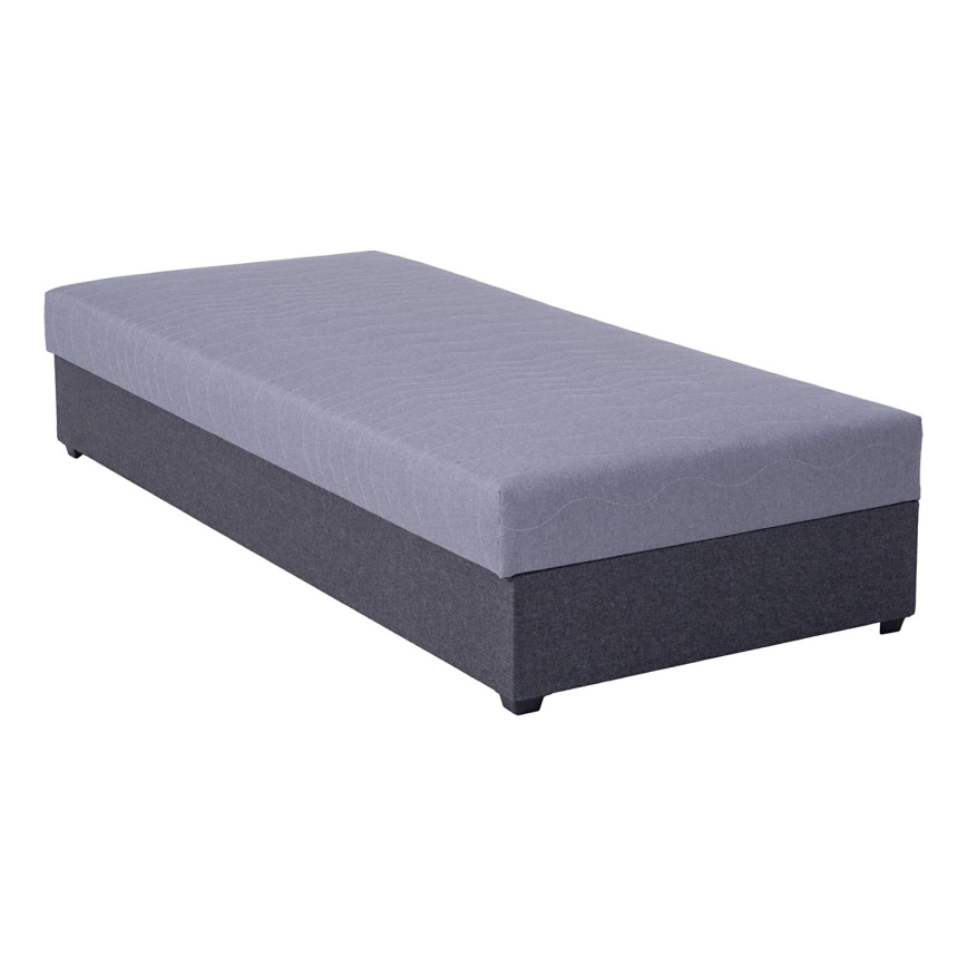 Тапицирано легло с ракла JACOB XL, товароносимост 130 кг, 90x200 см, сиво