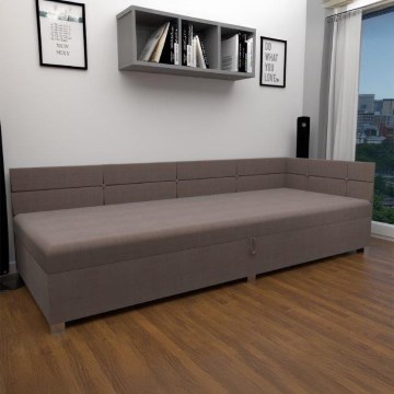 Тапицирано легло с универсално табло и място за съхранение AMSTERDAM 90x200 cm бежово