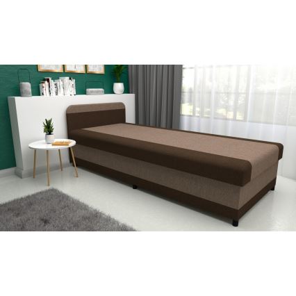 Тапицирано легло с ракла TALI 80x202 кафяво/бежово
