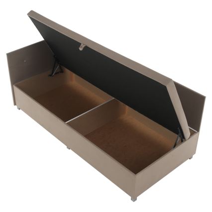 Тапицирано легло с универсално табло и място за съхранение AMSTERDAM 90x200 cm бежово