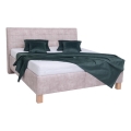 Тапицирано легло VIOLET 160x200 см с вградено място за съхранение, без матрак, бежово