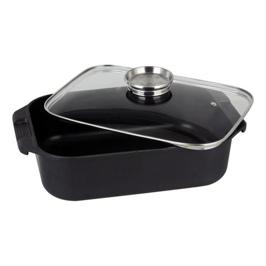 Тава за печене с капак TORO 6,5 л 34,5x10x24,5 см черна