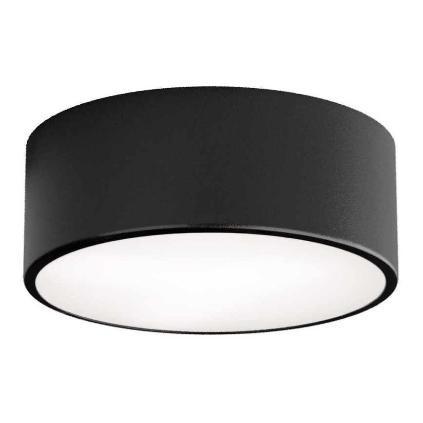 Таванен осветител за баня със сензор CLEO — 1xE27/24W/230V, Ø20 см, IP54, черен
