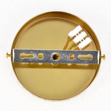 Таванен полилей CRISTAL 5xE14/10W/230V Ø 38 см, черен/златен