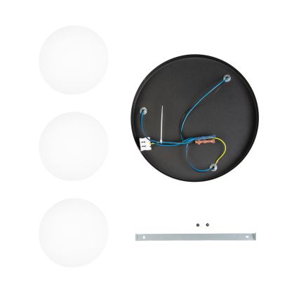 Таванен полилей MOONLIGHT 3xE27/15W/230V черен