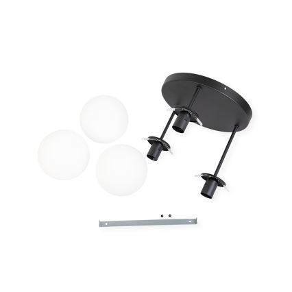 Таванен полилей MOONLIGHT 3xE27/15W/230V черен