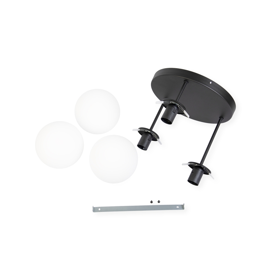 Таванен полилей MOONLIGHT 3xE27/15W/230V черен