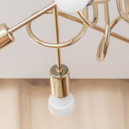 Таванен полилей OXFORD 5xE27/15W/230V златист