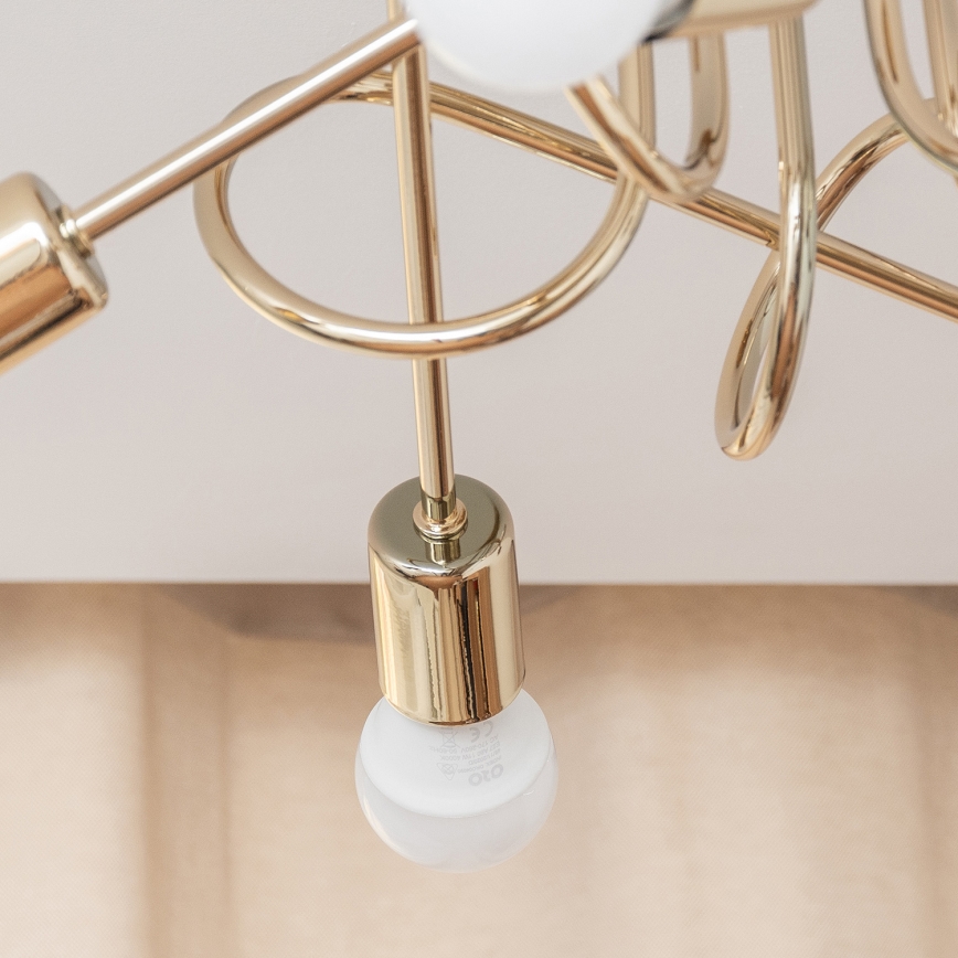 Таванен полилей OXFORD 5xE27/15W/230V златист