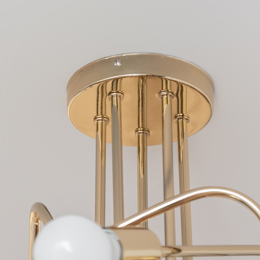 Таванен полилей OXFORD 5xE27/15W/230V златист