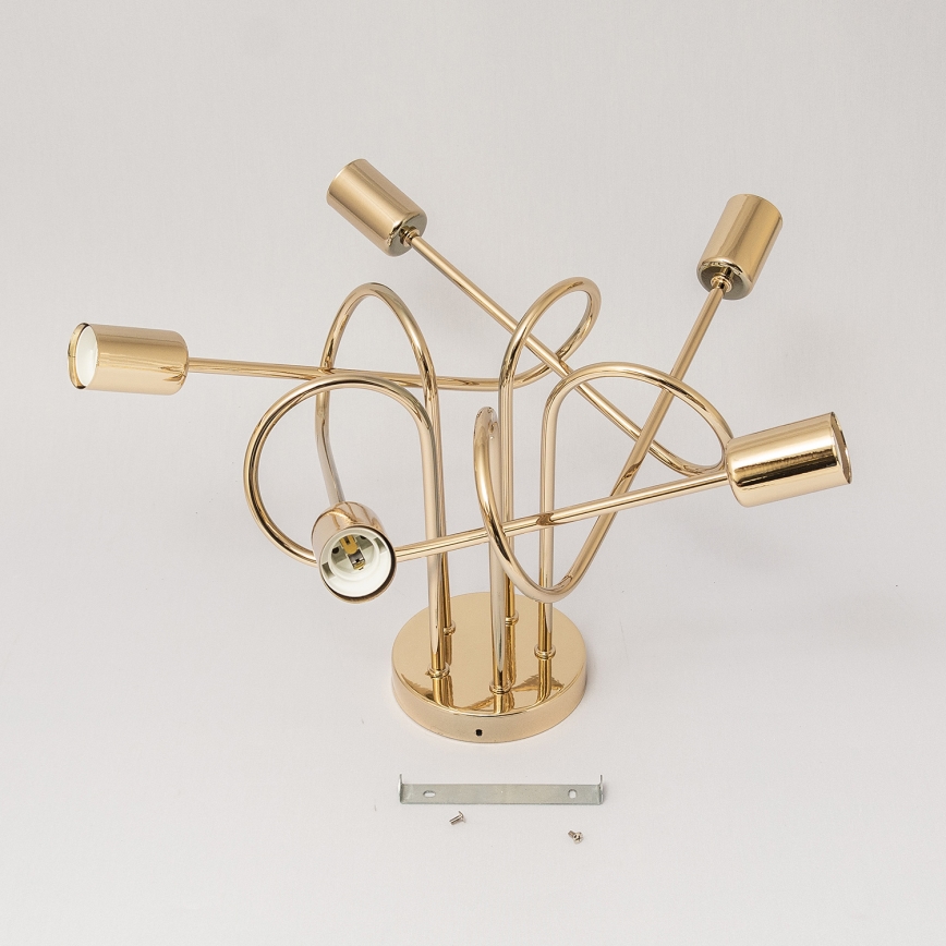 Таванен полилей OXFORD 5xE27/15W/230V златист