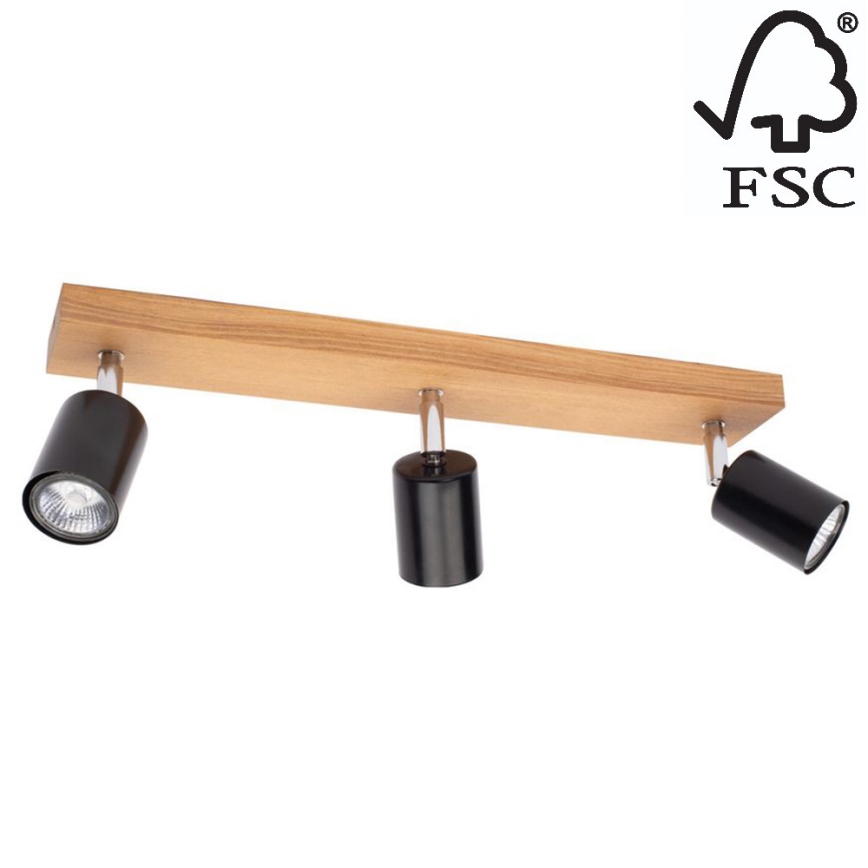 Таванен спот MANARA 3xGU10/5W/230V бор - FSC сертифициран