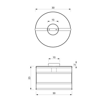 Таванна лампа RIM 1xE27/60W/230V