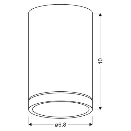 Таванна лампа TUBA GU10/15W/230V