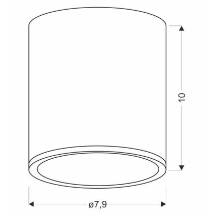 Таванна лампа TUBA GU10/15W/230V