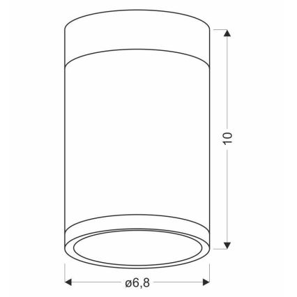 Таванна лампа TUBA GU10/15W/230V