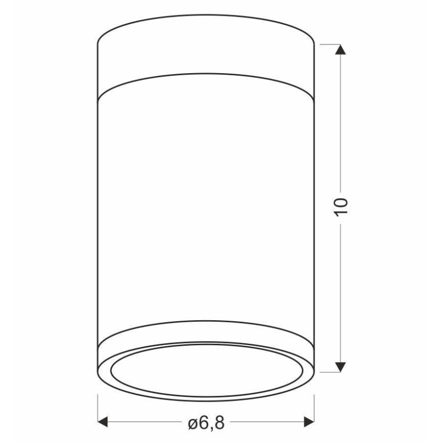 Таванна лампа TUBA GU10/15W/230V